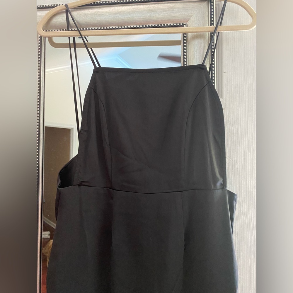 Nasty gal black silk maxi